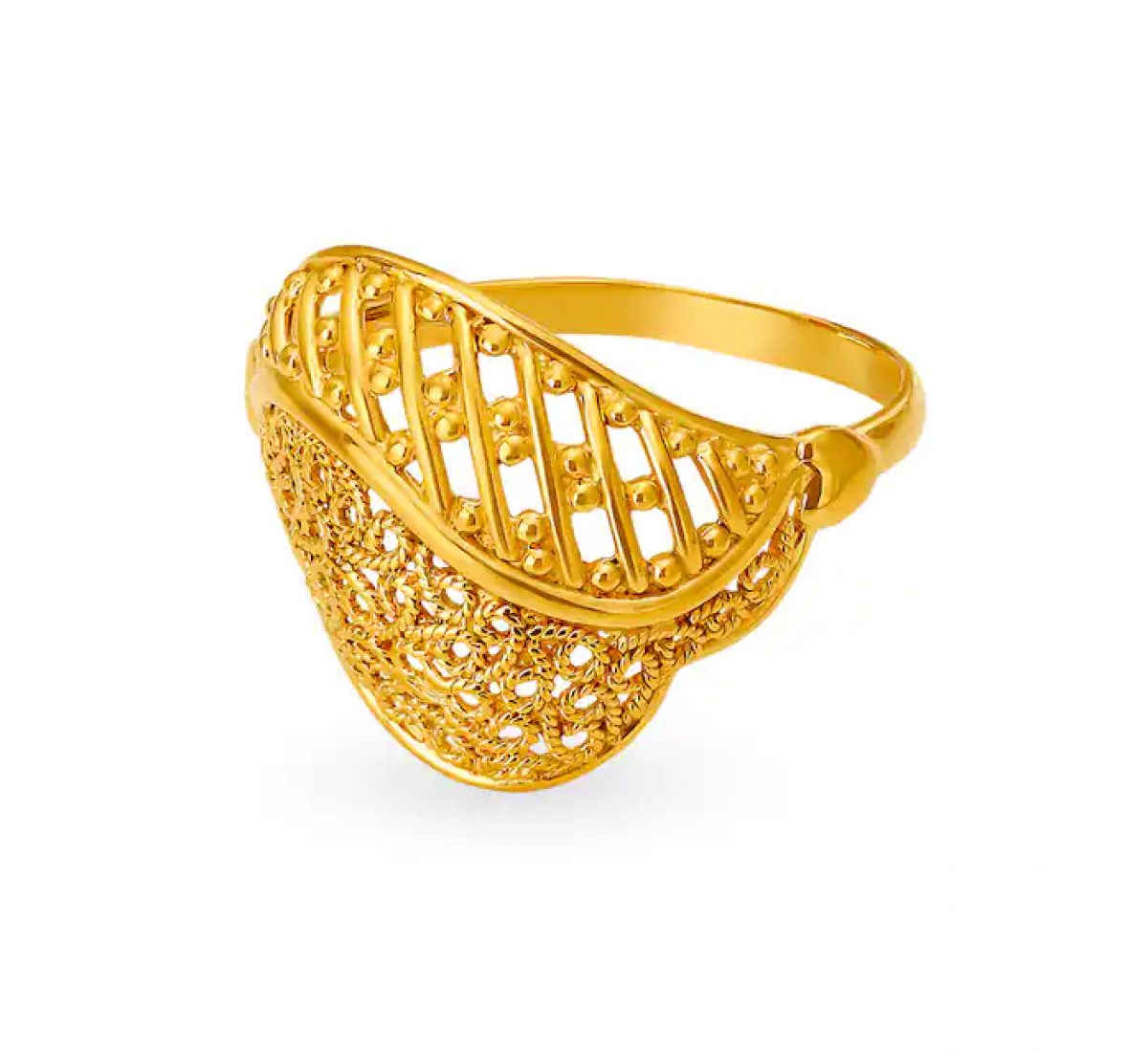 Intricate Gold Leaf Ring