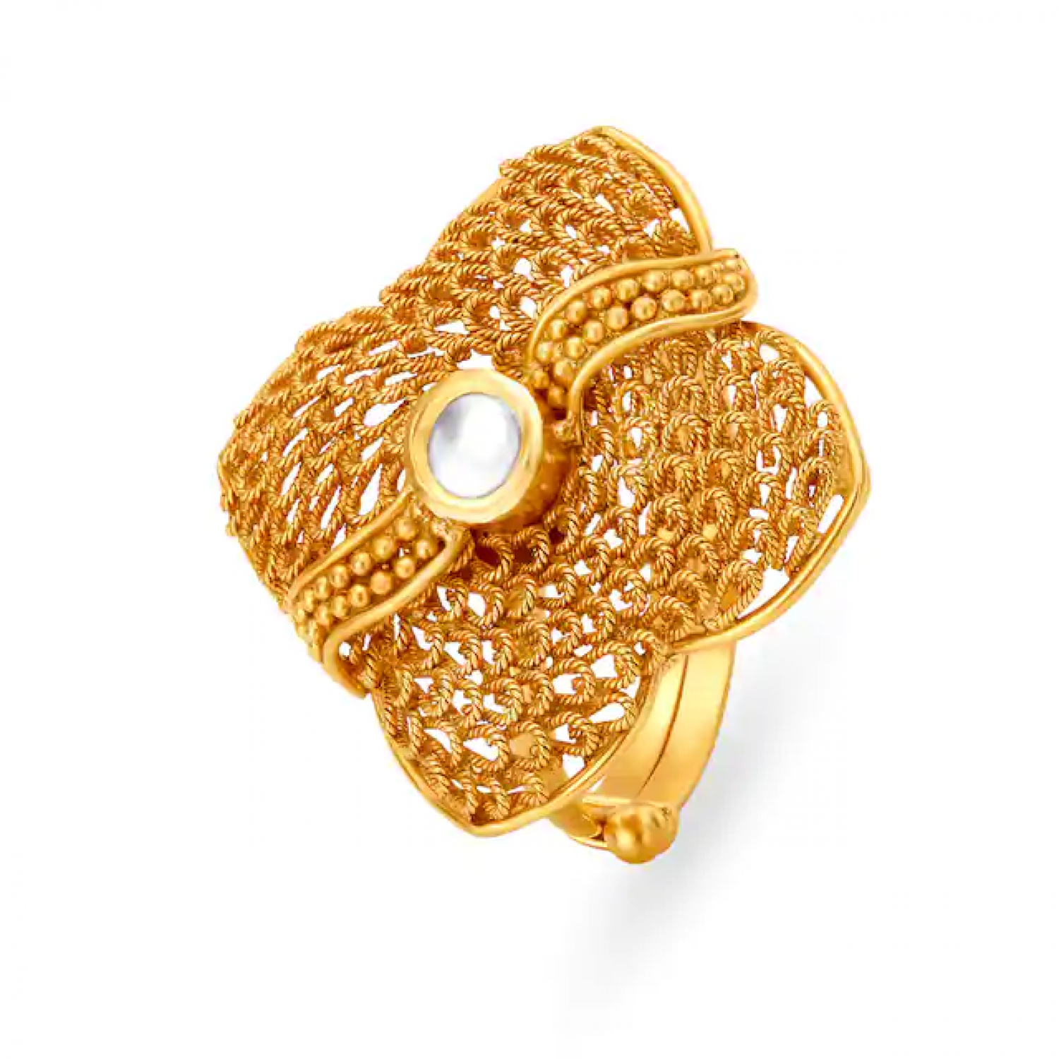 Hypnotic Gold Cocktail Ring