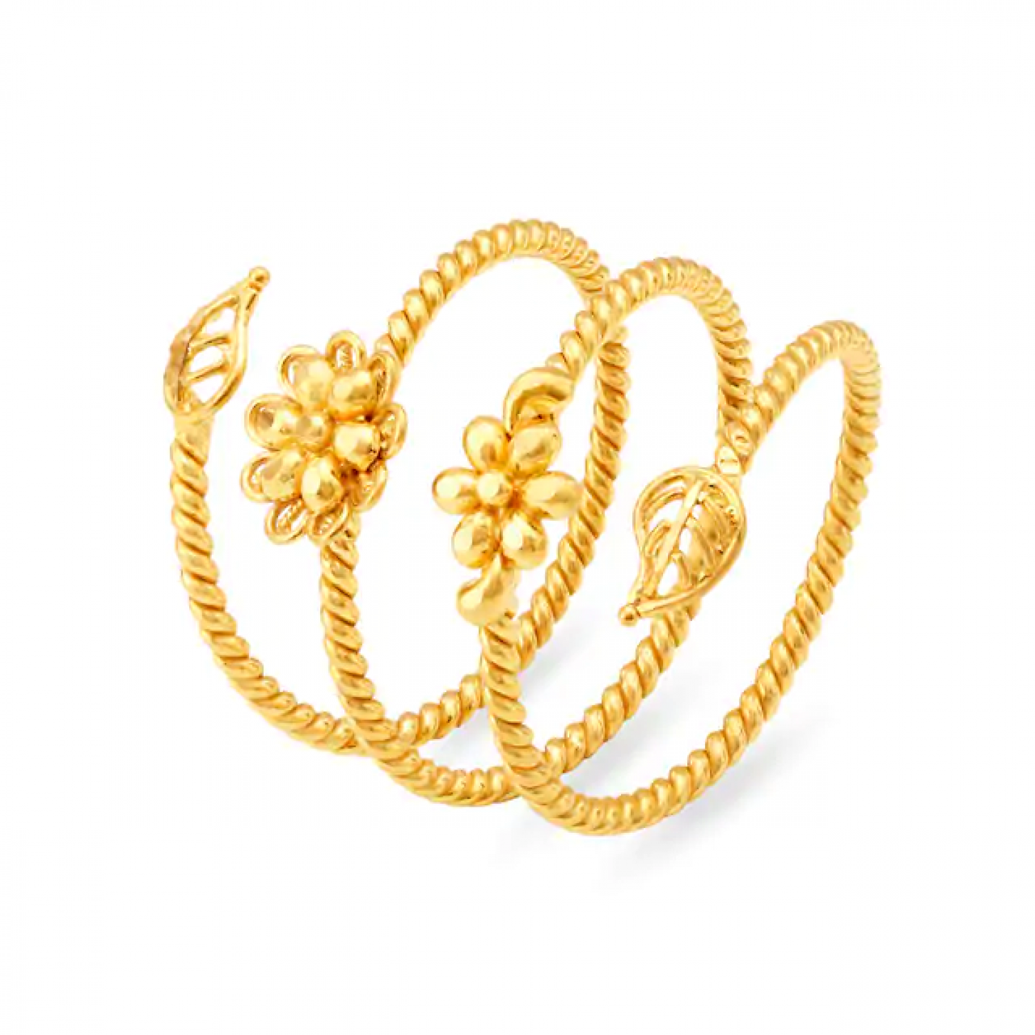 Gage Gold Spiral Floral Ring