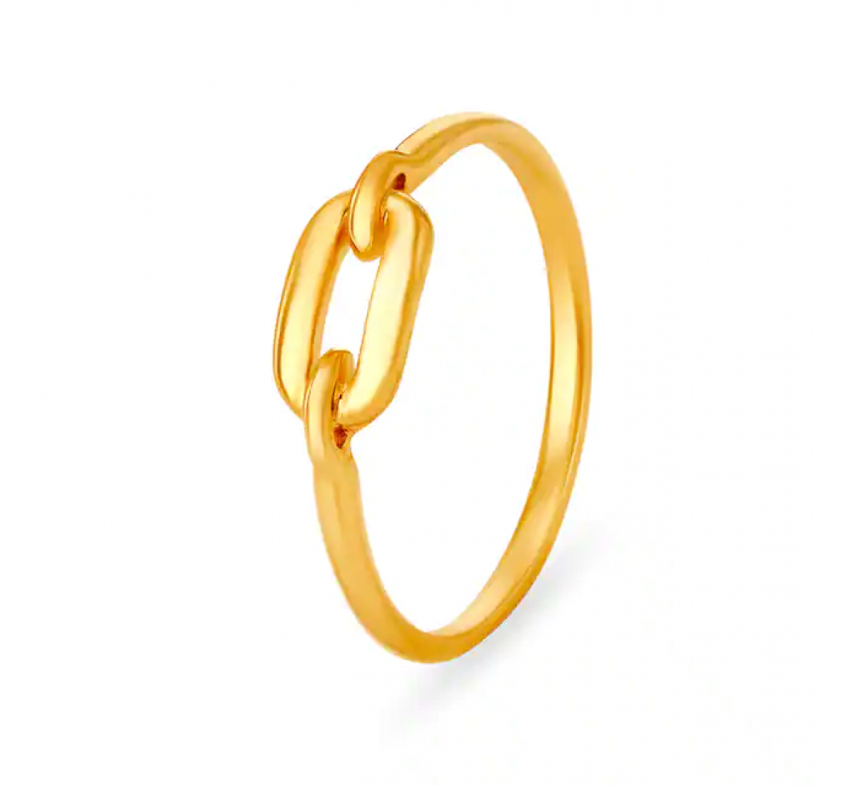 Slender Geometric Gold Ring