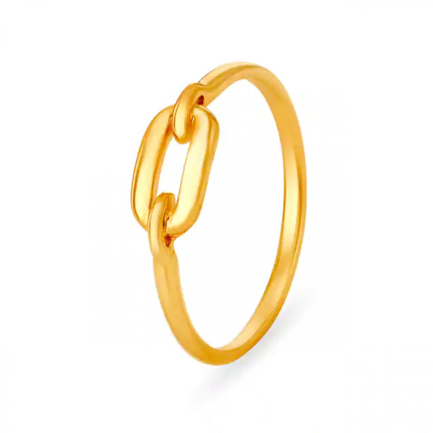 Slender Geometric Gold Ring