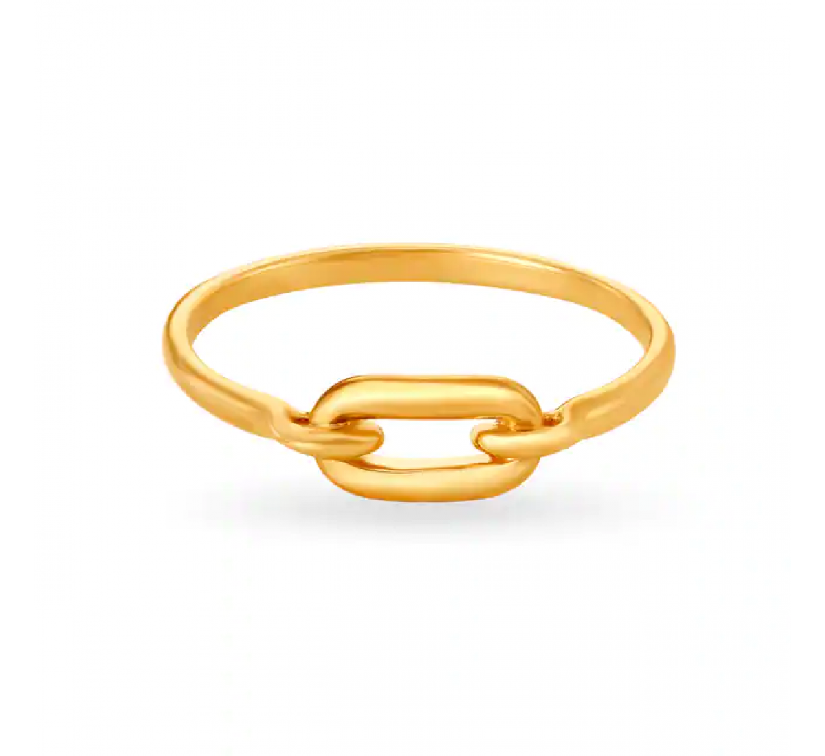 Slender Geometric Gold Ring