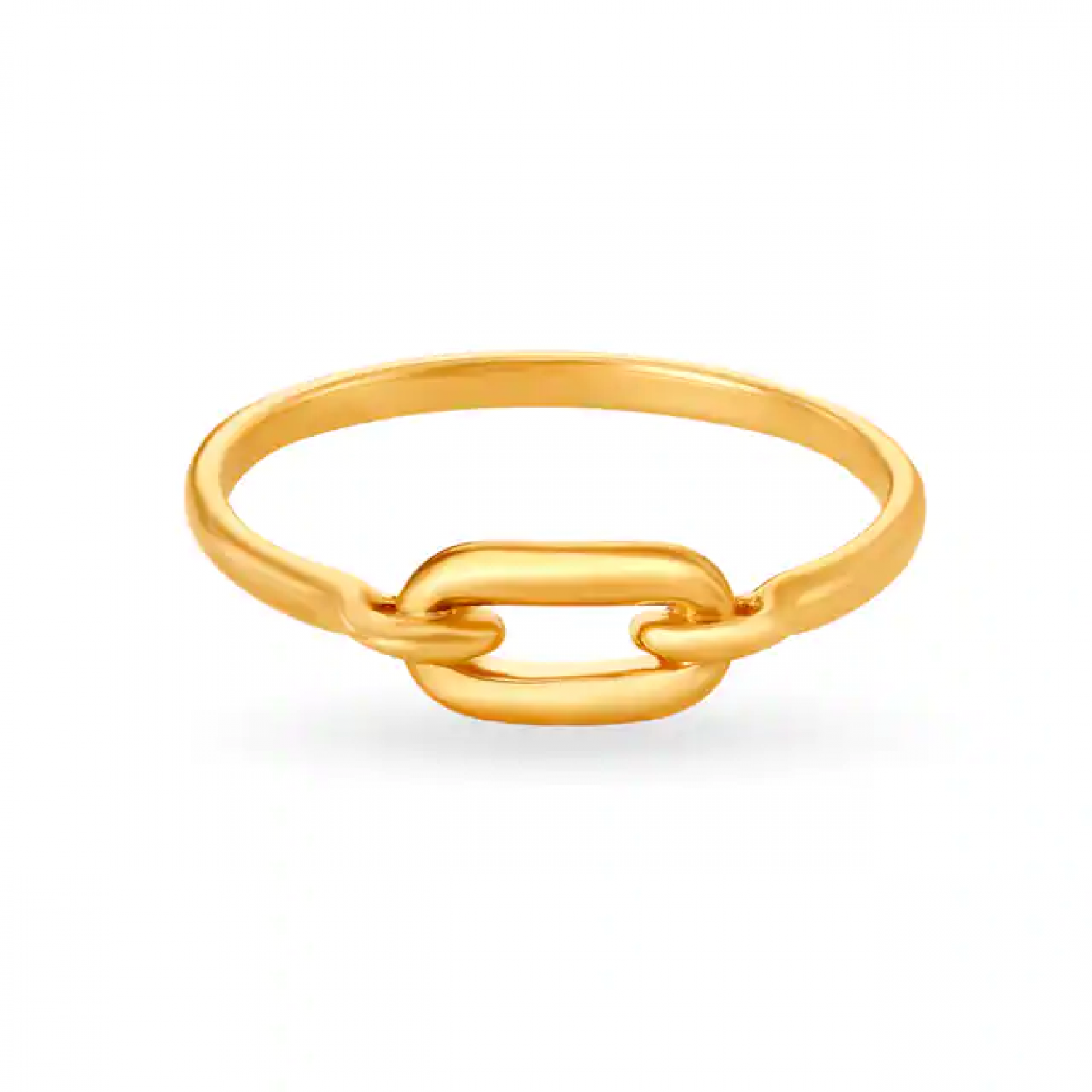 Slender Geometric Gold Ring