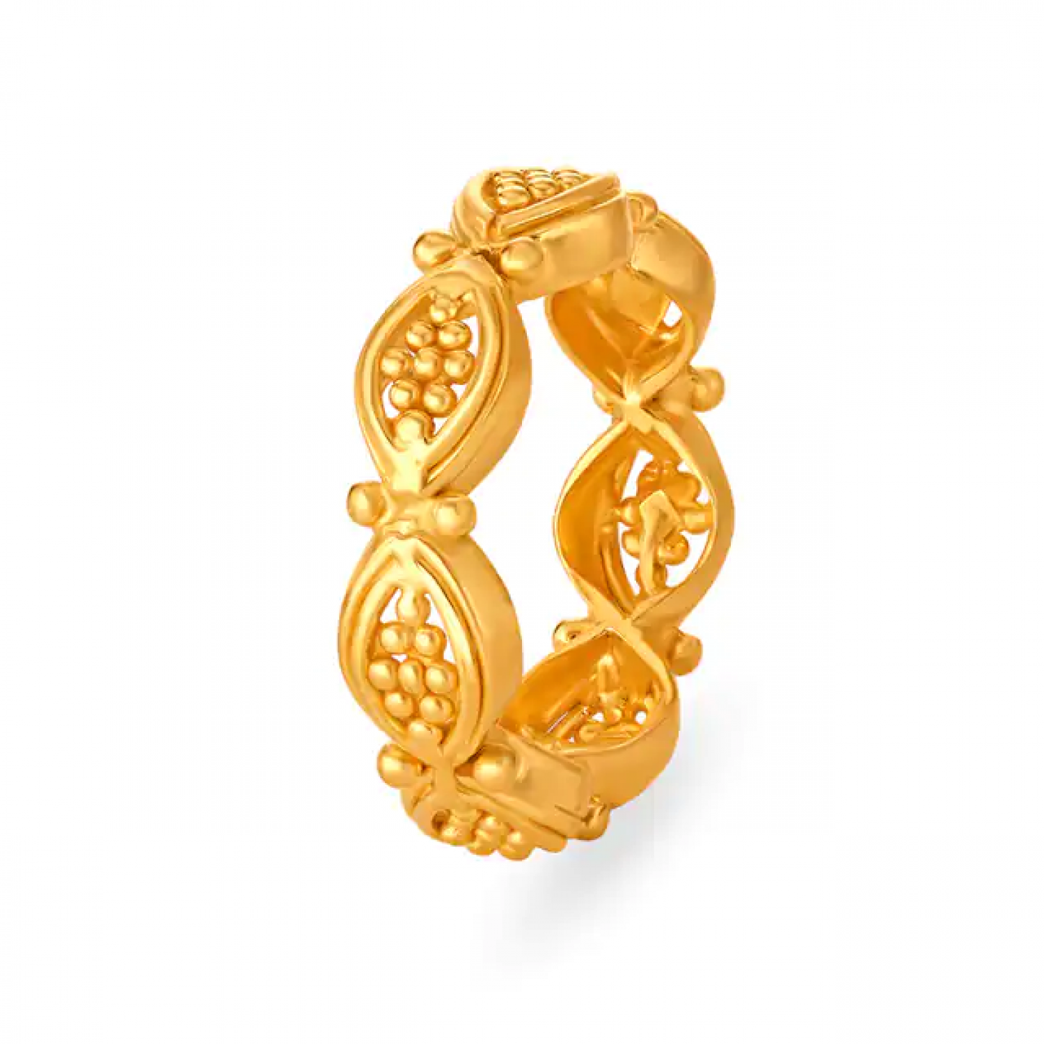 Reeve Gold Beaded Floral Ring