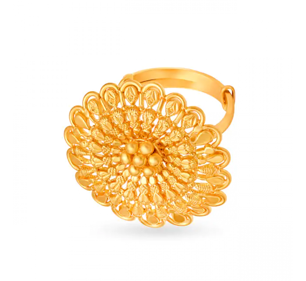 Showstopper Gold Floral Ring