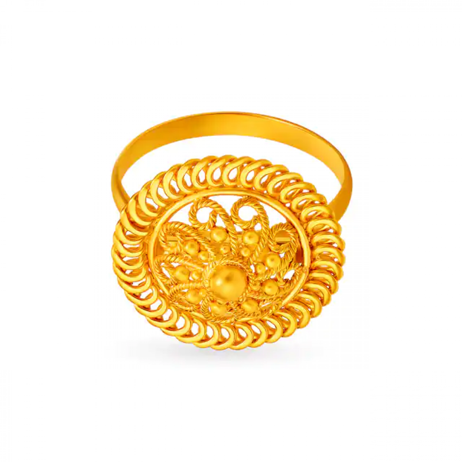 Ethnic Jali Work Gold Ring