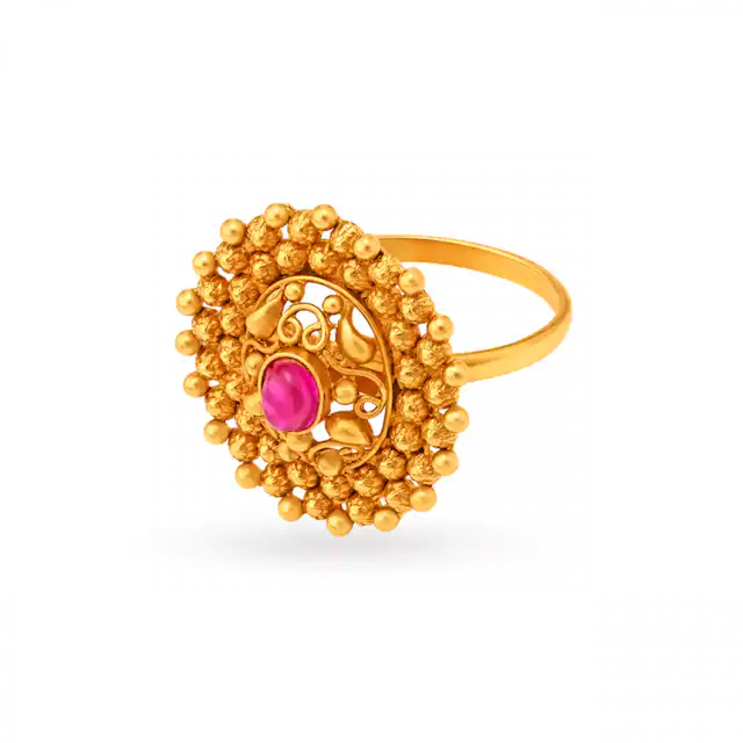 Vine Cocktail Gold Ring