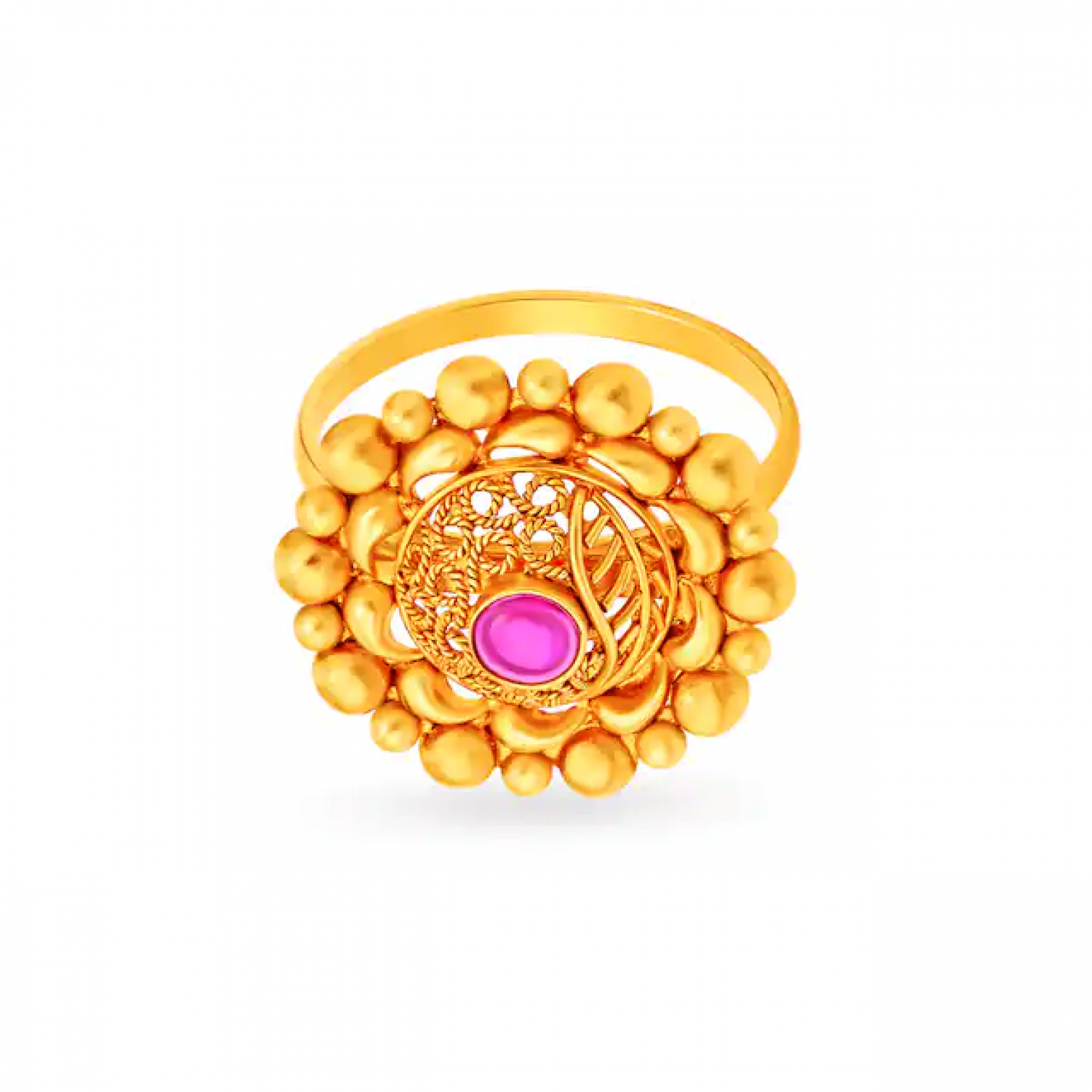 Elegant Floral Gold Ring