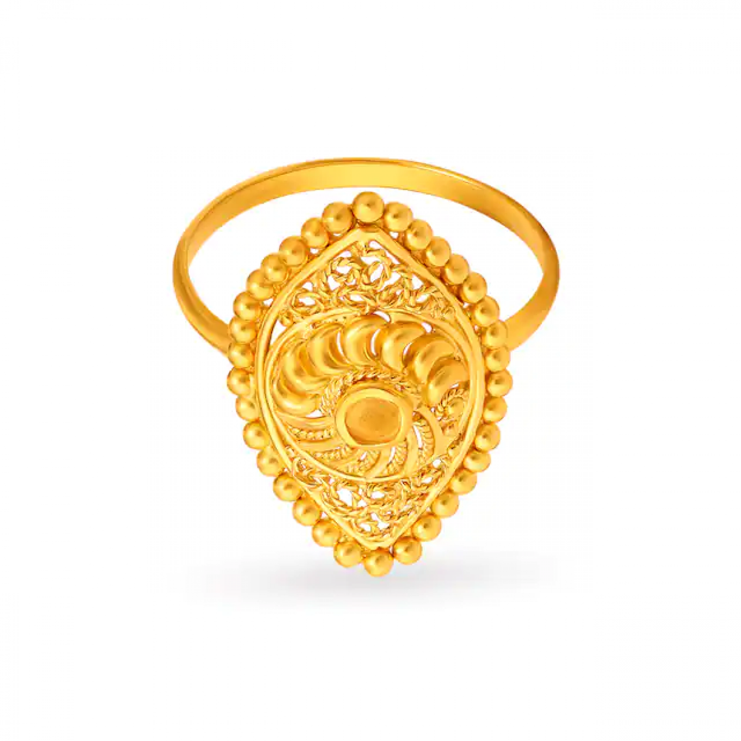Surreal Ridged Gold Ring