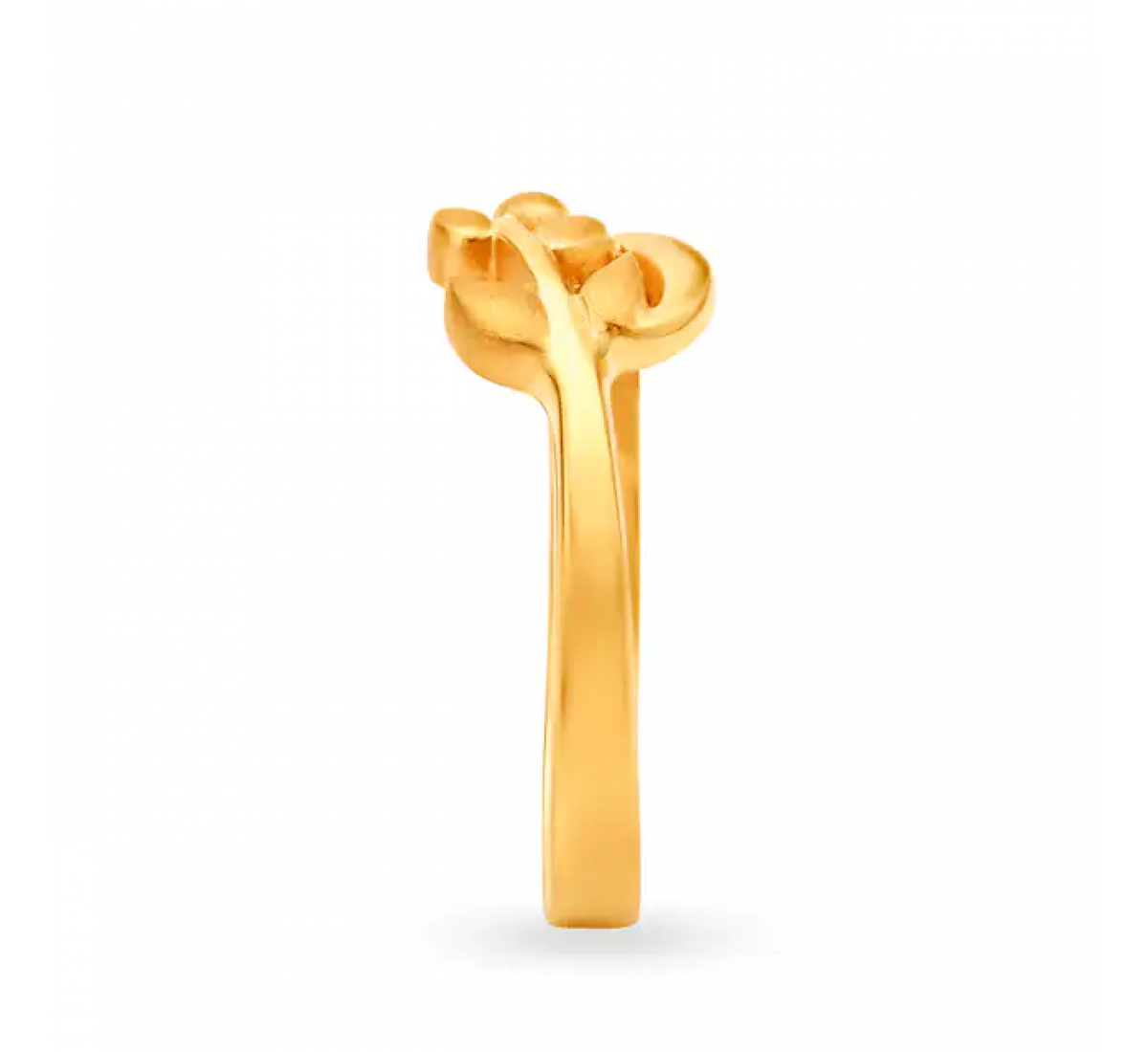 Splendid Leaf Sprig Gold Ring