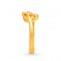 Splendid Leaf Sprig Gold Ring
