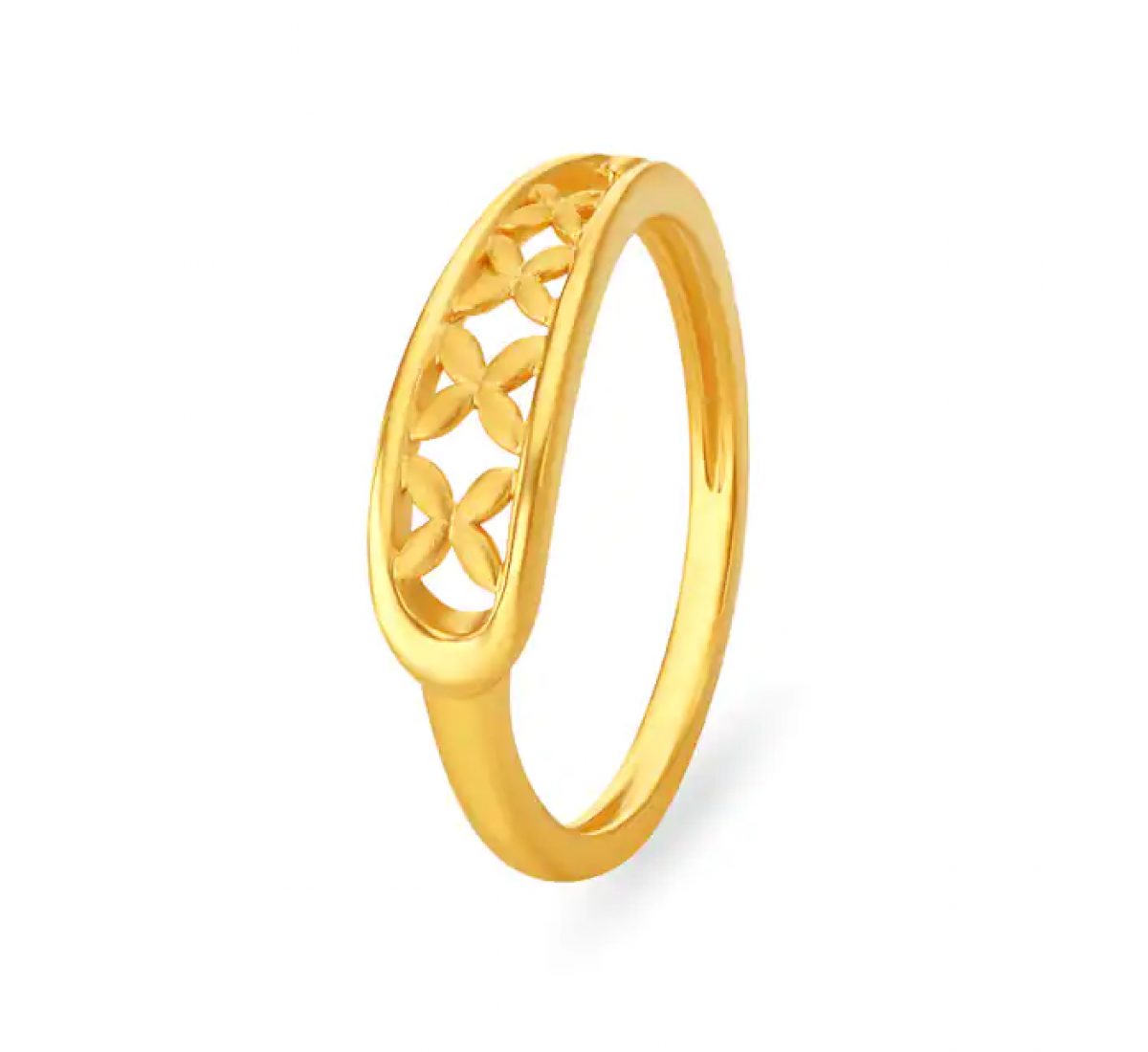 Whimsical Floral Gold Ring
