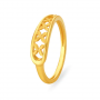 Whimsical Floral Gold Ring