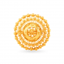 Floral Pattern Gold Ring