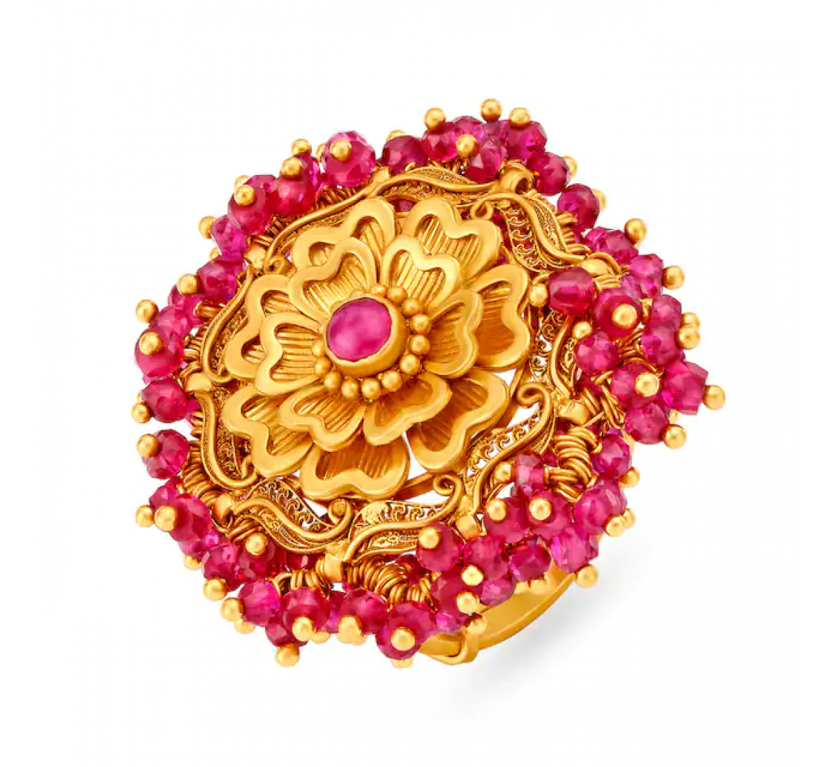 Majestic Floral Gold Ring