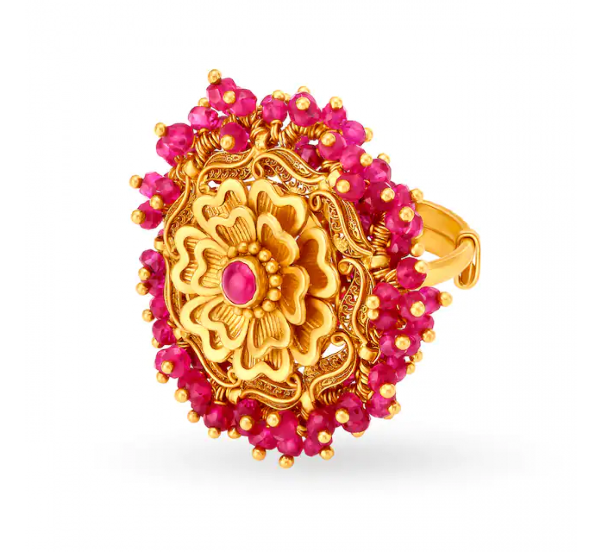 Majestic Floral Gold Ring