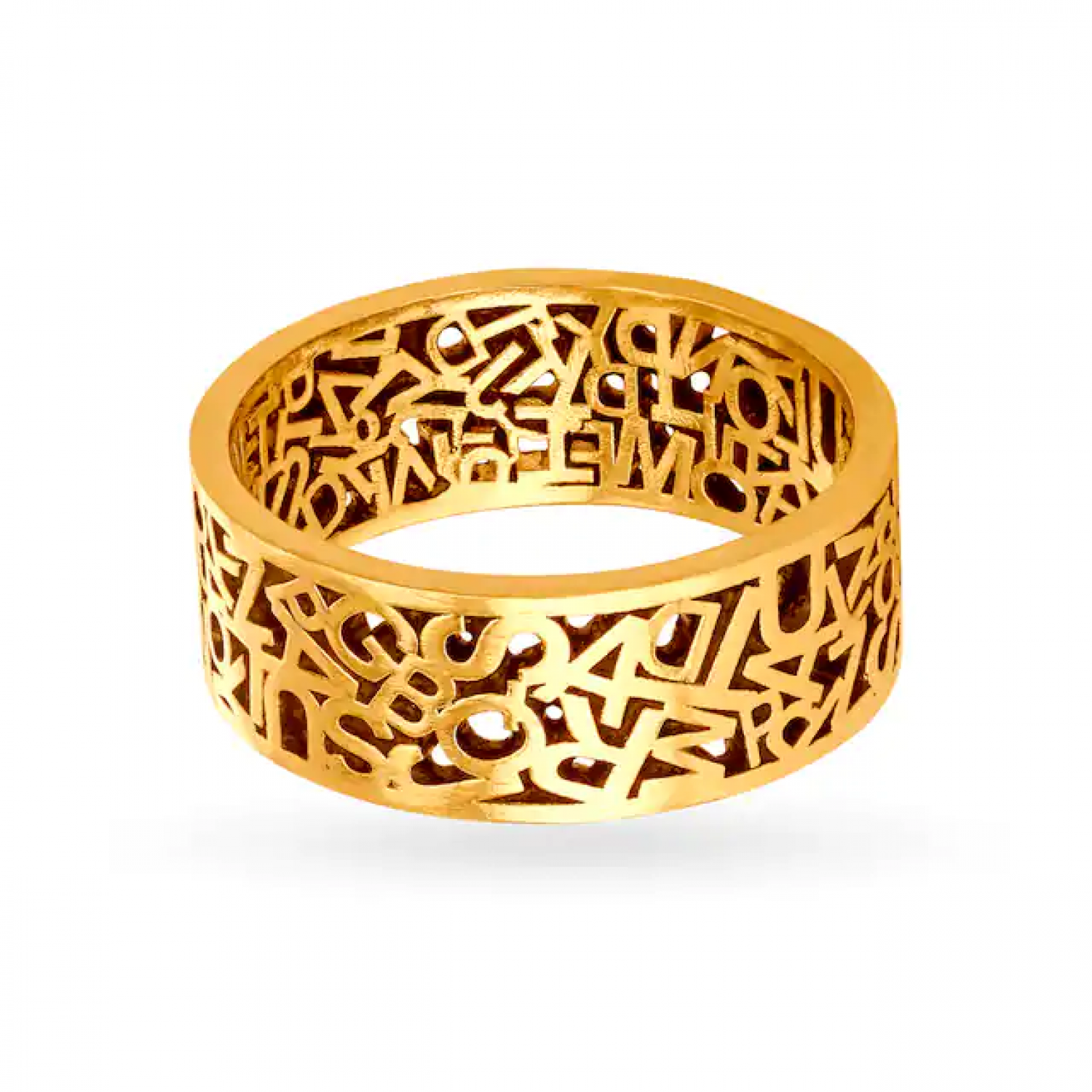 Quirky Alphabet Gold Ring