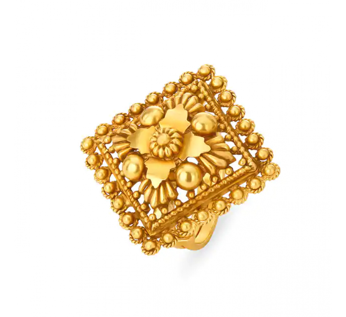 Inspired Gold Beaded Ring