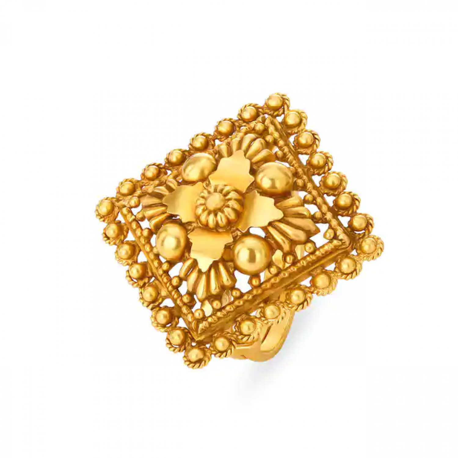 Inspired Gold Beaded Ring