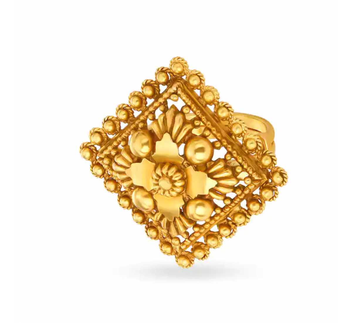 Inspired Gold Beaded Ring