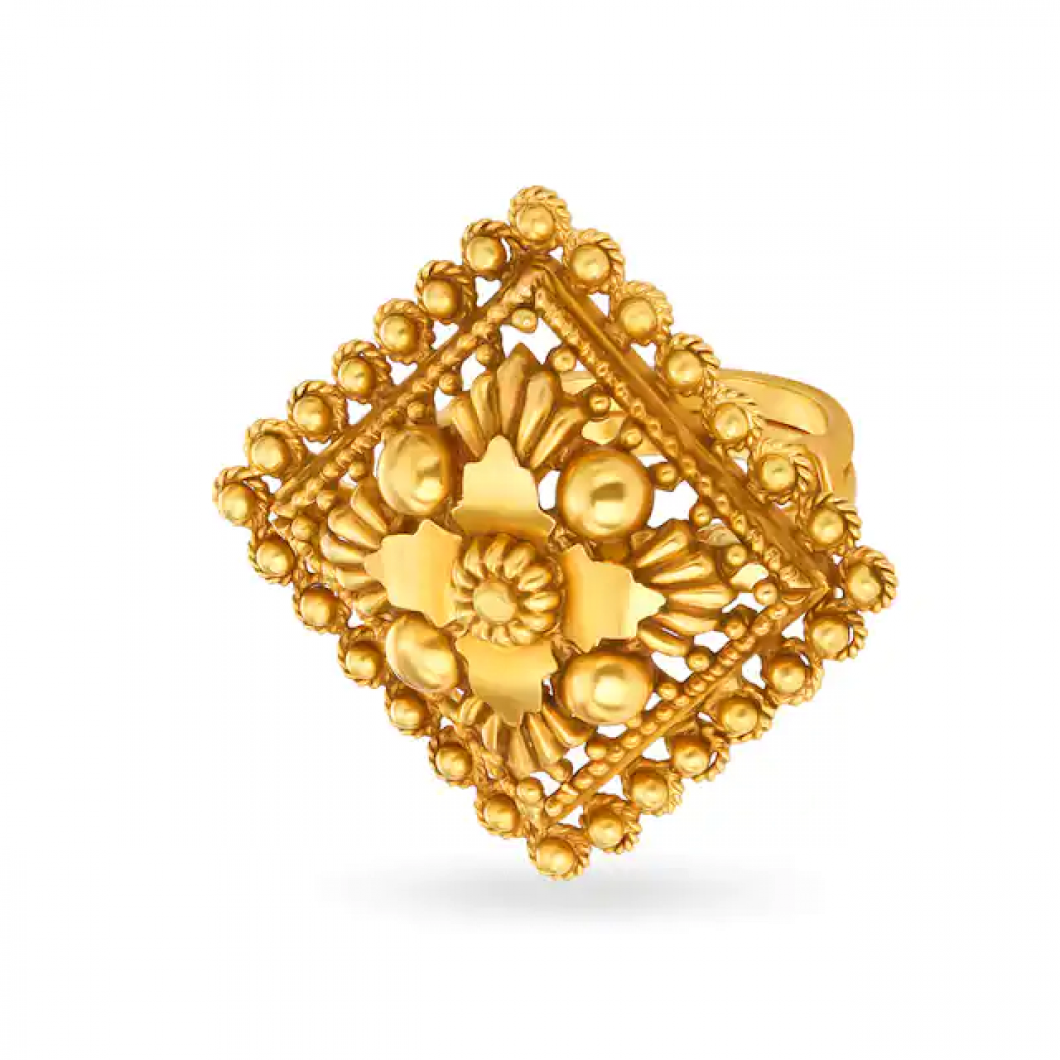 Inspired Gold Beaded Ring