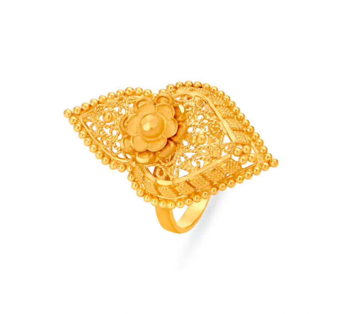 Glamorous Jaali Work Gold Ring