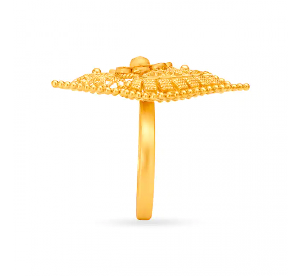 Glamorous Jaali Work Gold Ring