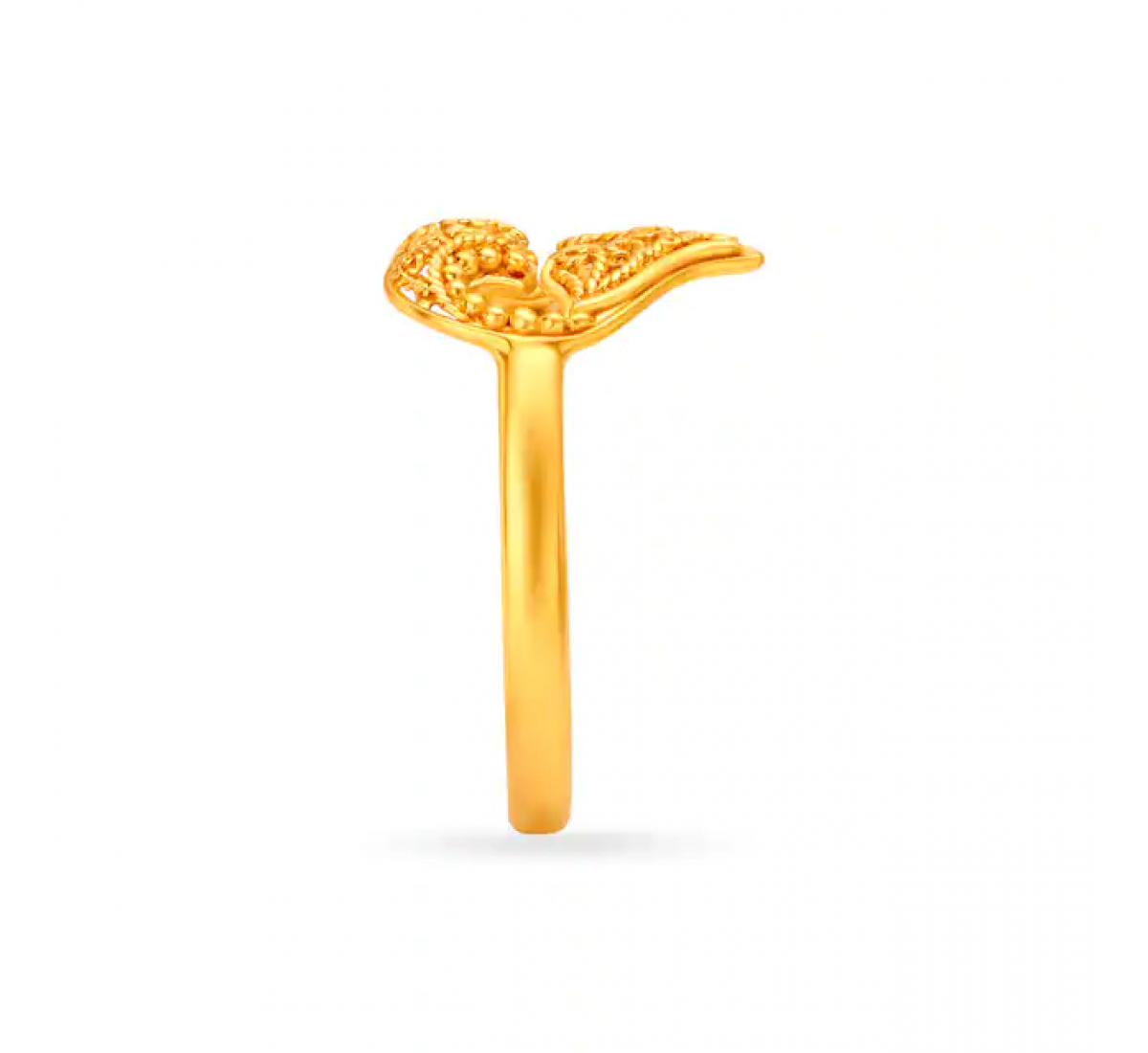 Fancy Heart Filigree Gold Ring