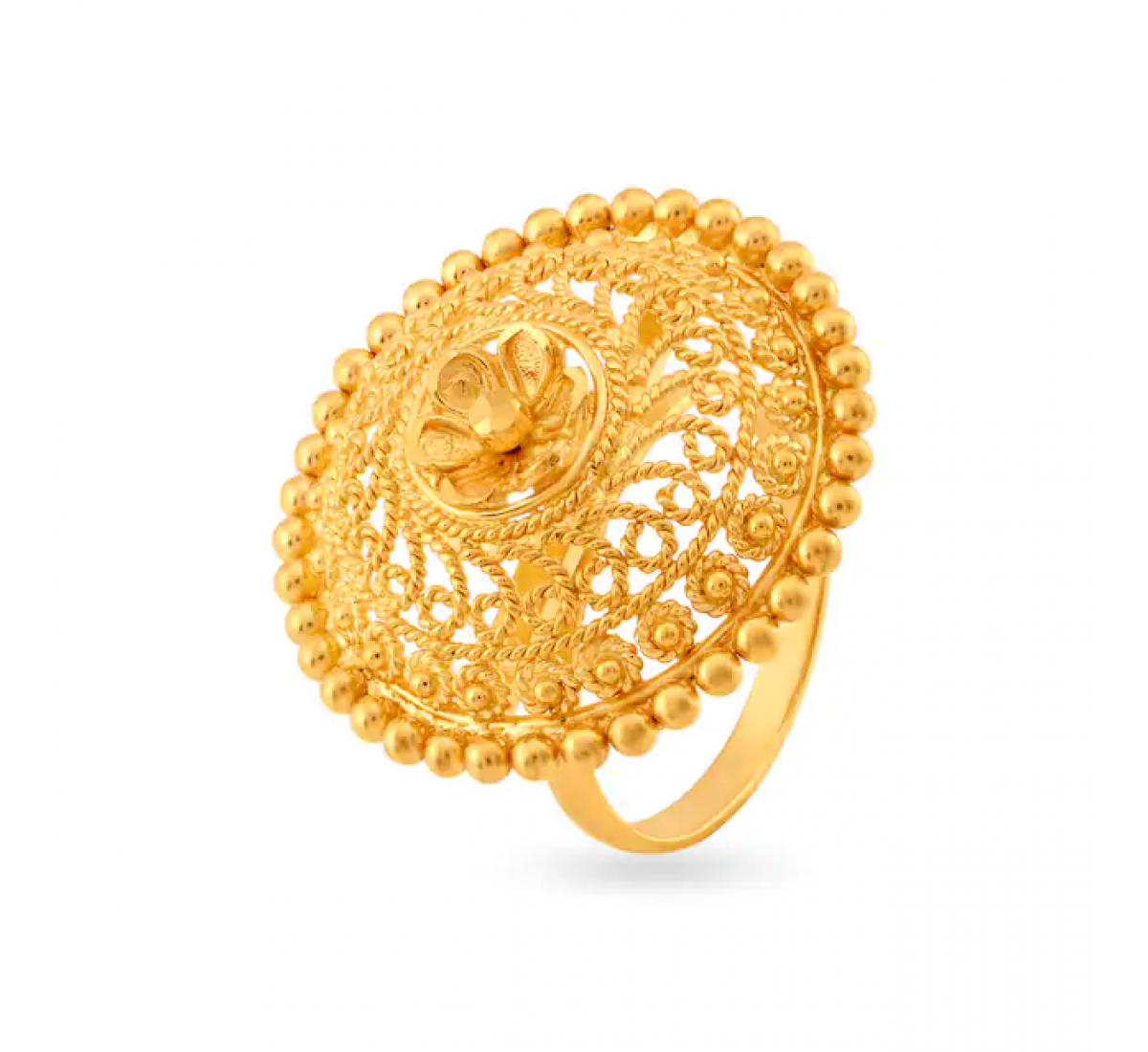 Sbella Tiered Floral Gold Ring