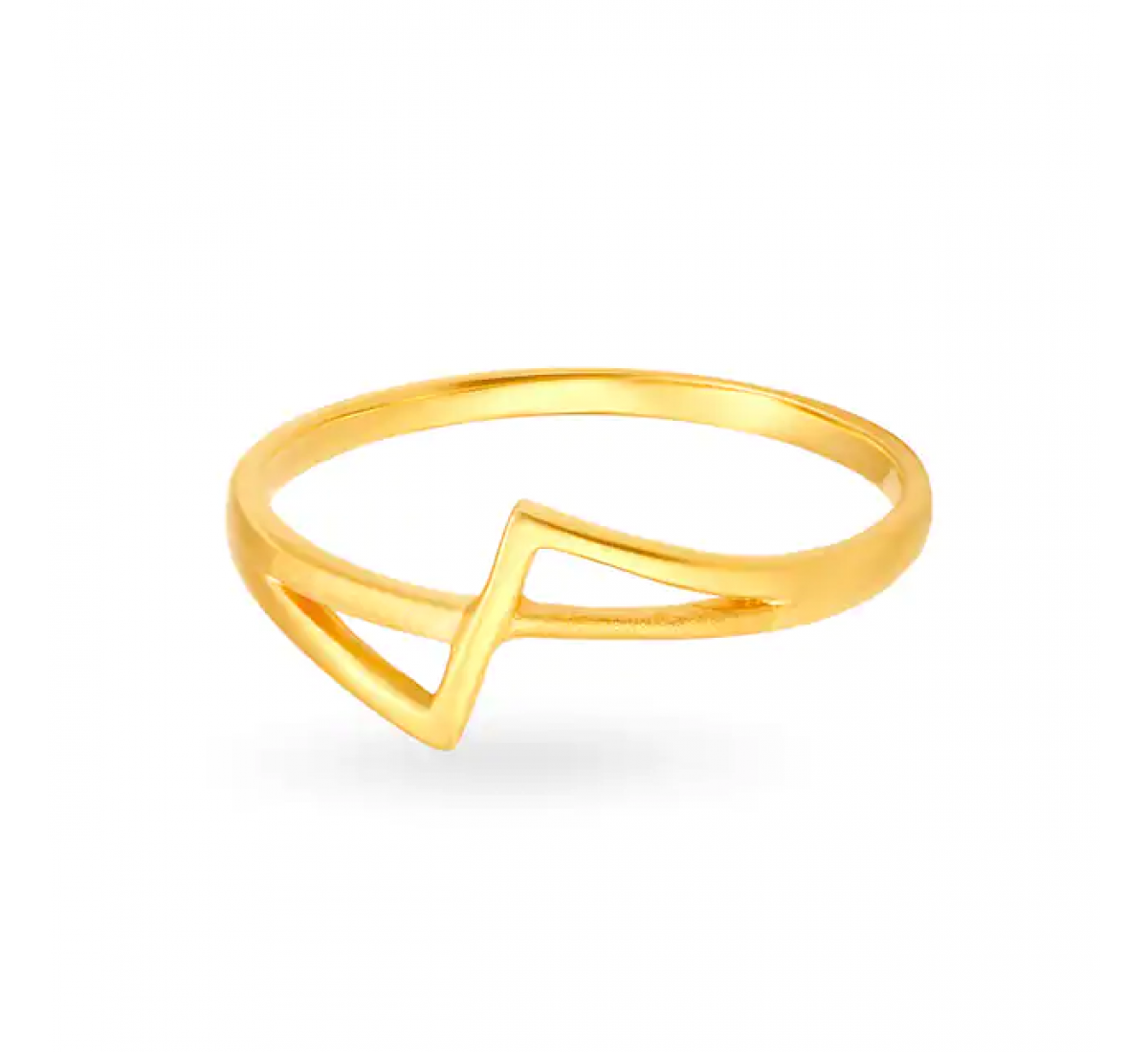 Edgy Geometric Burfi Gold Ring