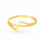 Edgy Geometric Burfi Gold Ring
