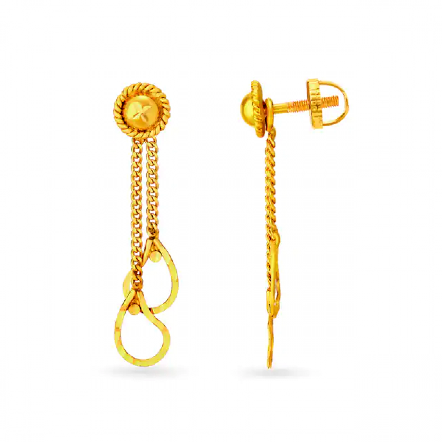 Mahi Drop Gold Earrings