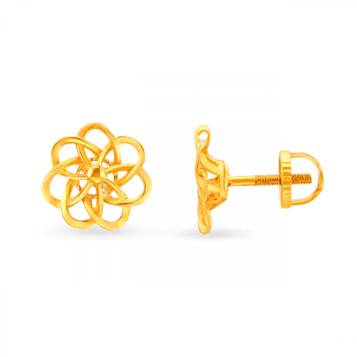 Appealing Gold Floral Stud