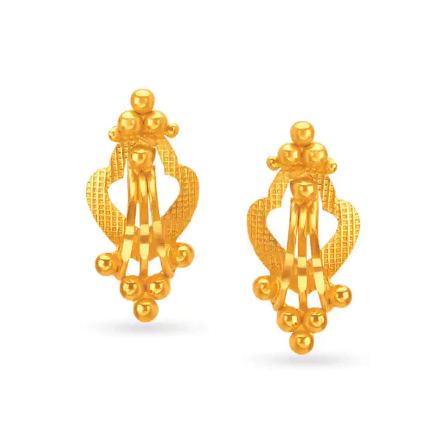 Stately Tiered Gold Studs