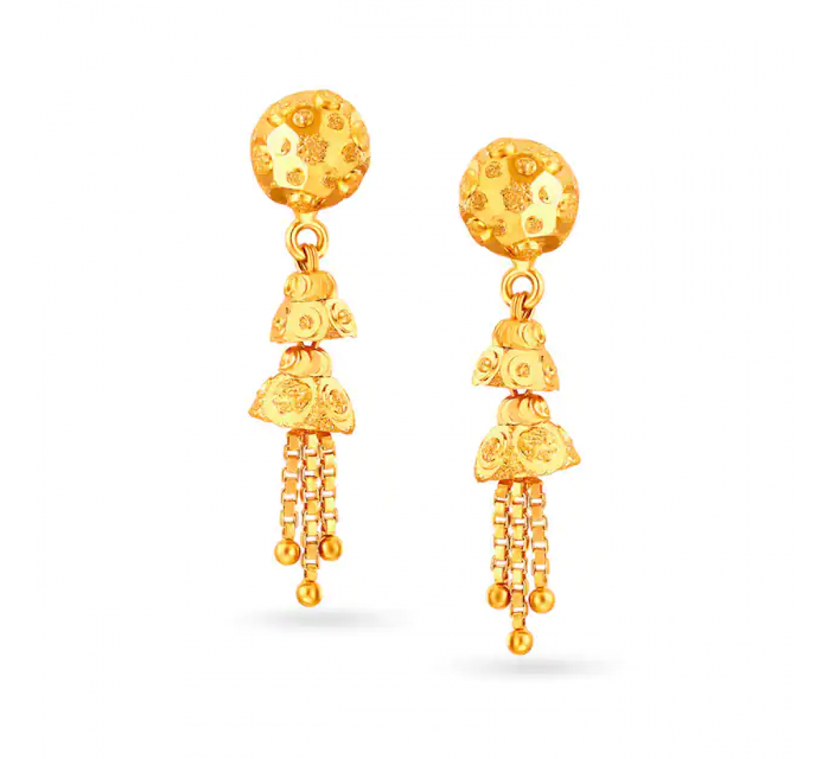 Luken Jhumka Gold Earrings