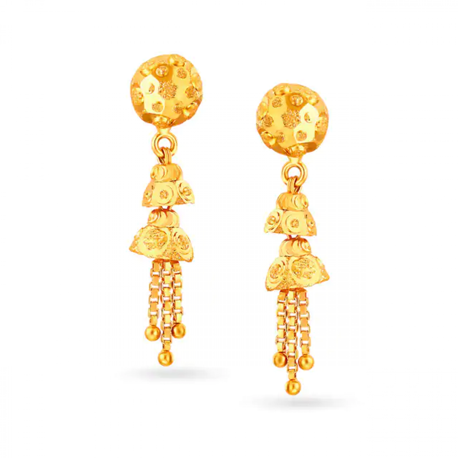 Luken Jhumka Gold Earrings