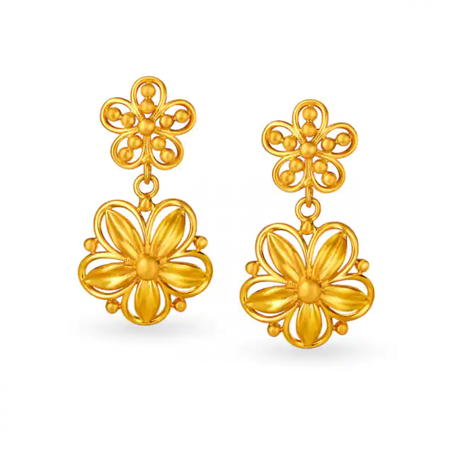 Lavanya Floral Gold Earrings
