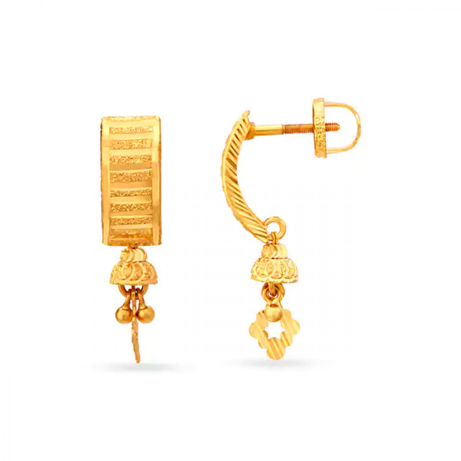 Striking Hoop Gold Earrings