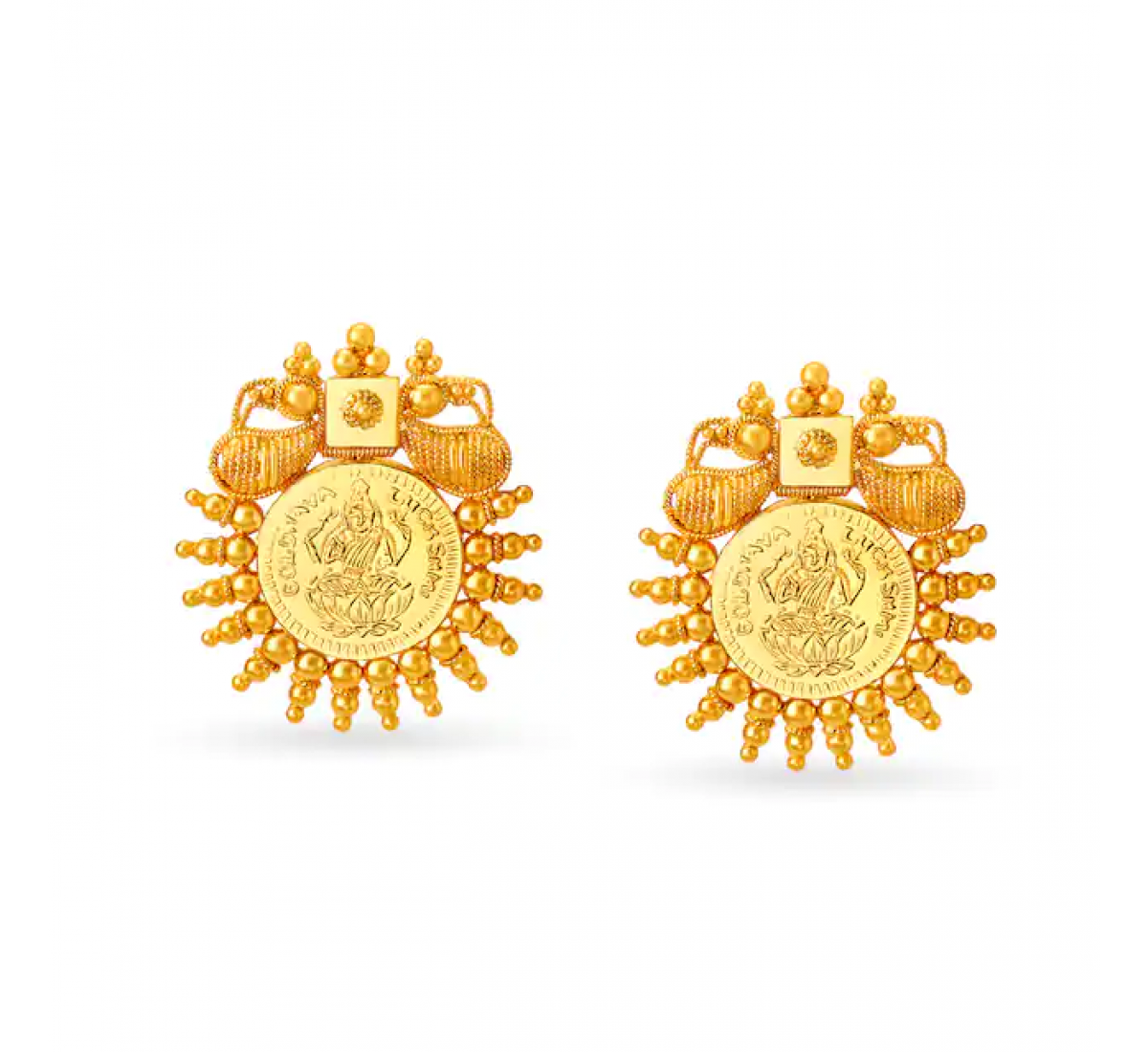 Temple Design Gold Stud