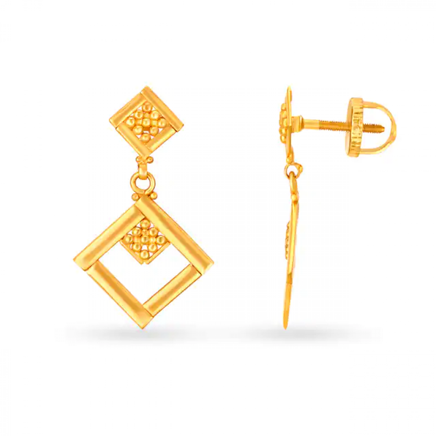Juhi Drop Gold Earrings