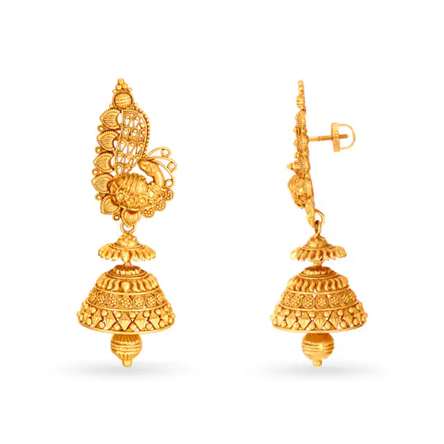 Dorian Gold Peacock Earrings