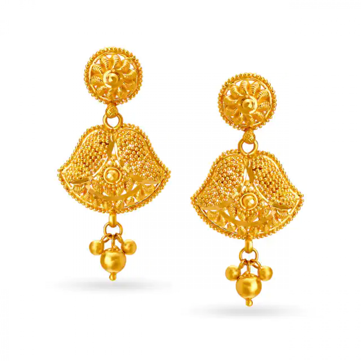 Majestic Gold Beaded Drops