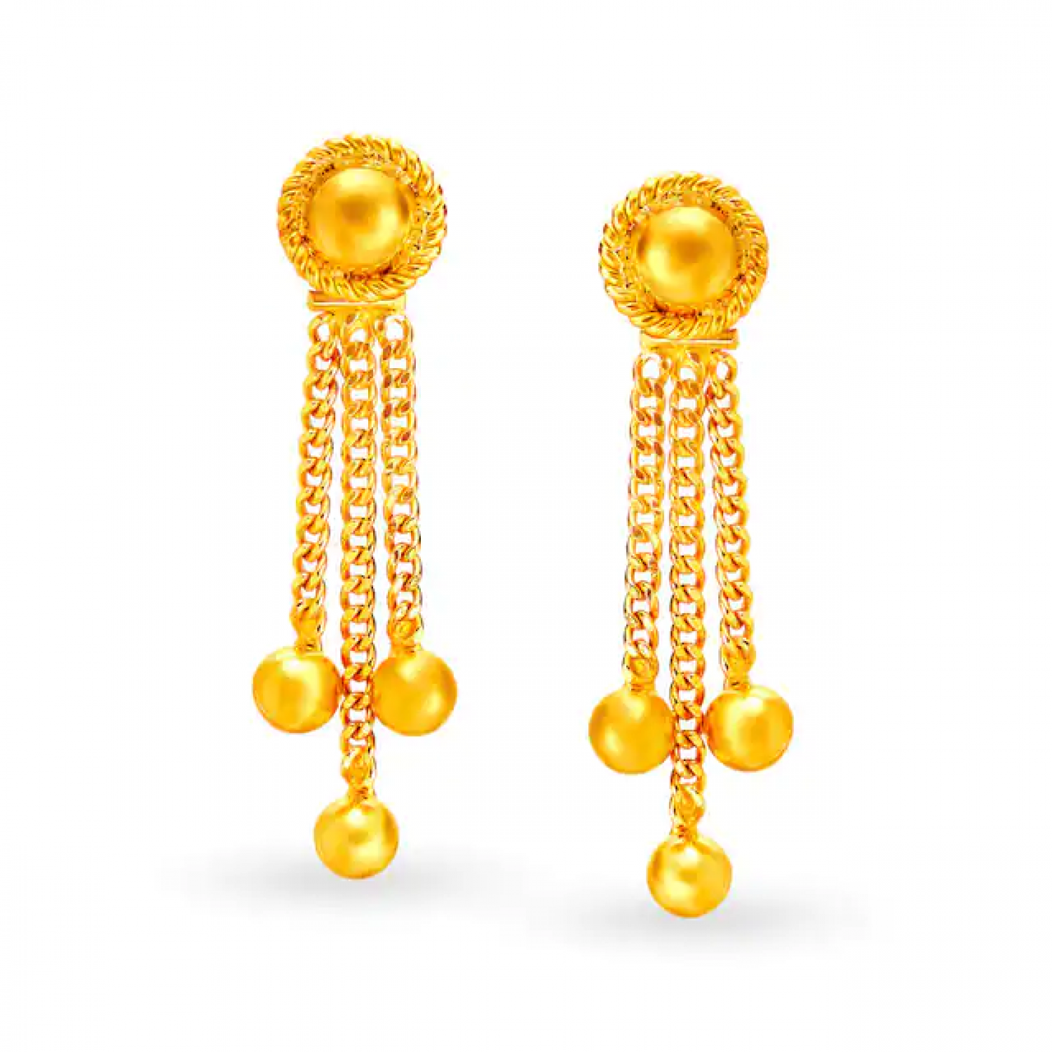 Xaray Drop Gold Earrings