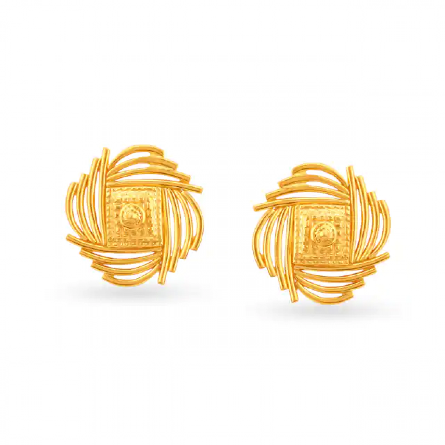 Ravishing Geometric Gold Stud