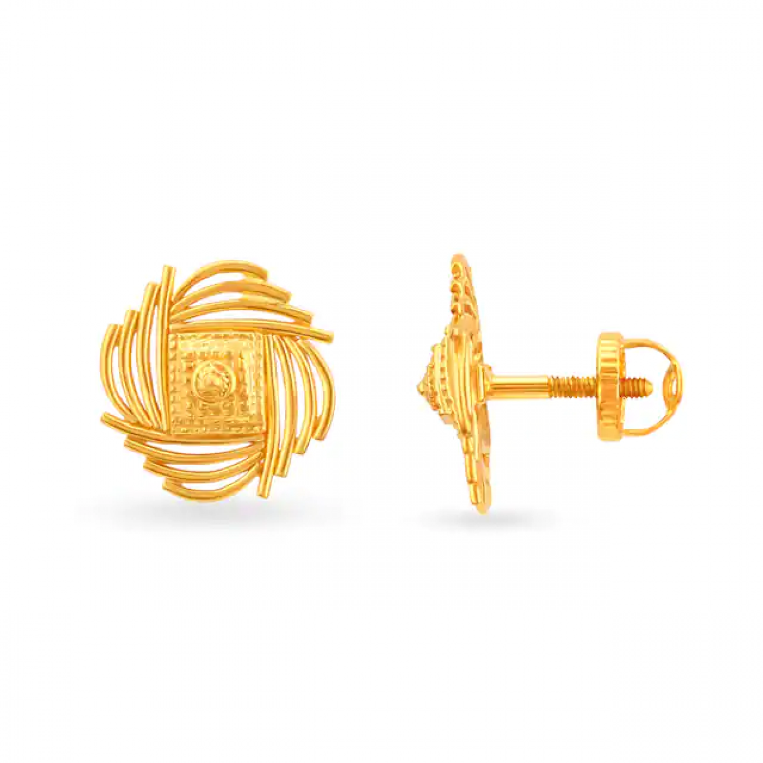 Ravishing Geometric Gold Stud