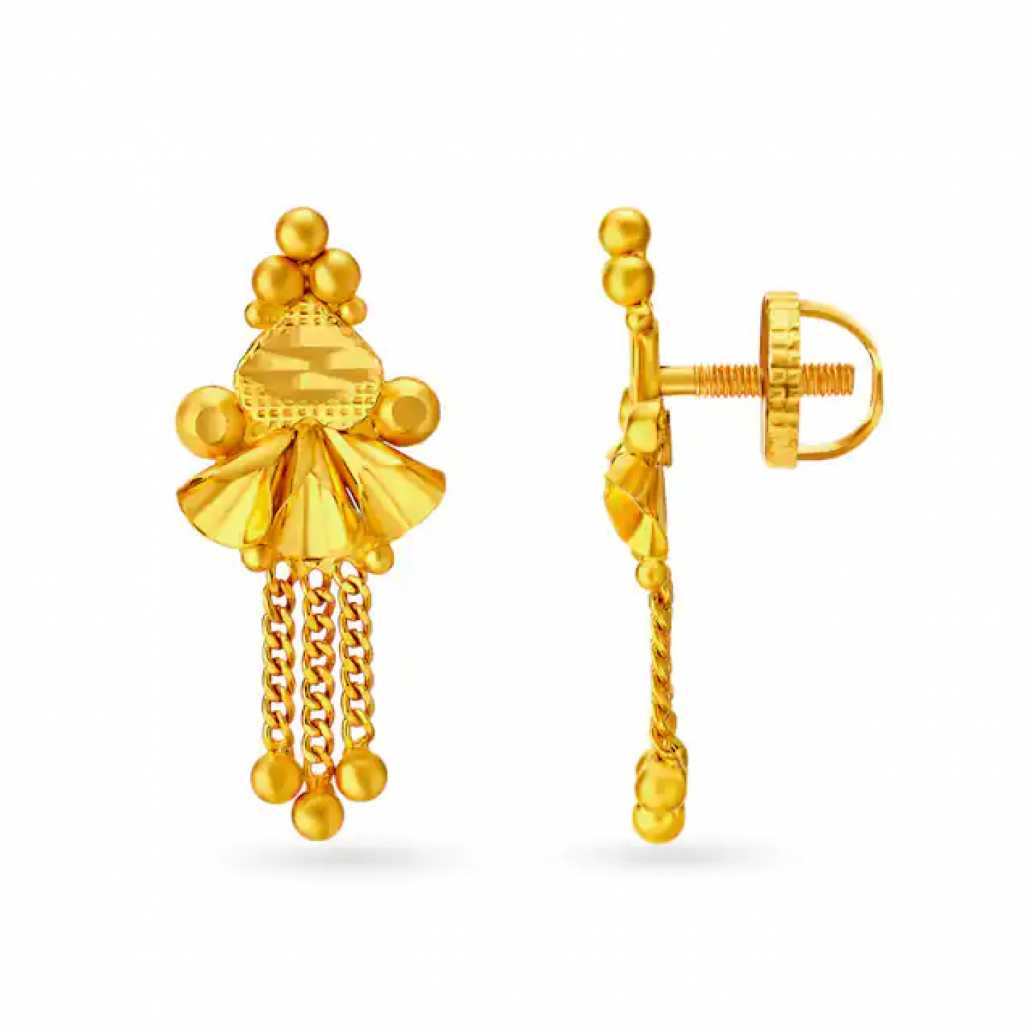 Harleen Drop Gold Earrings