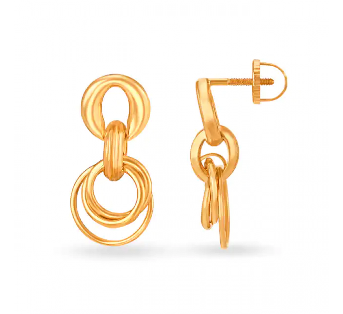 Fiona Fancy Drop Gold Earrings