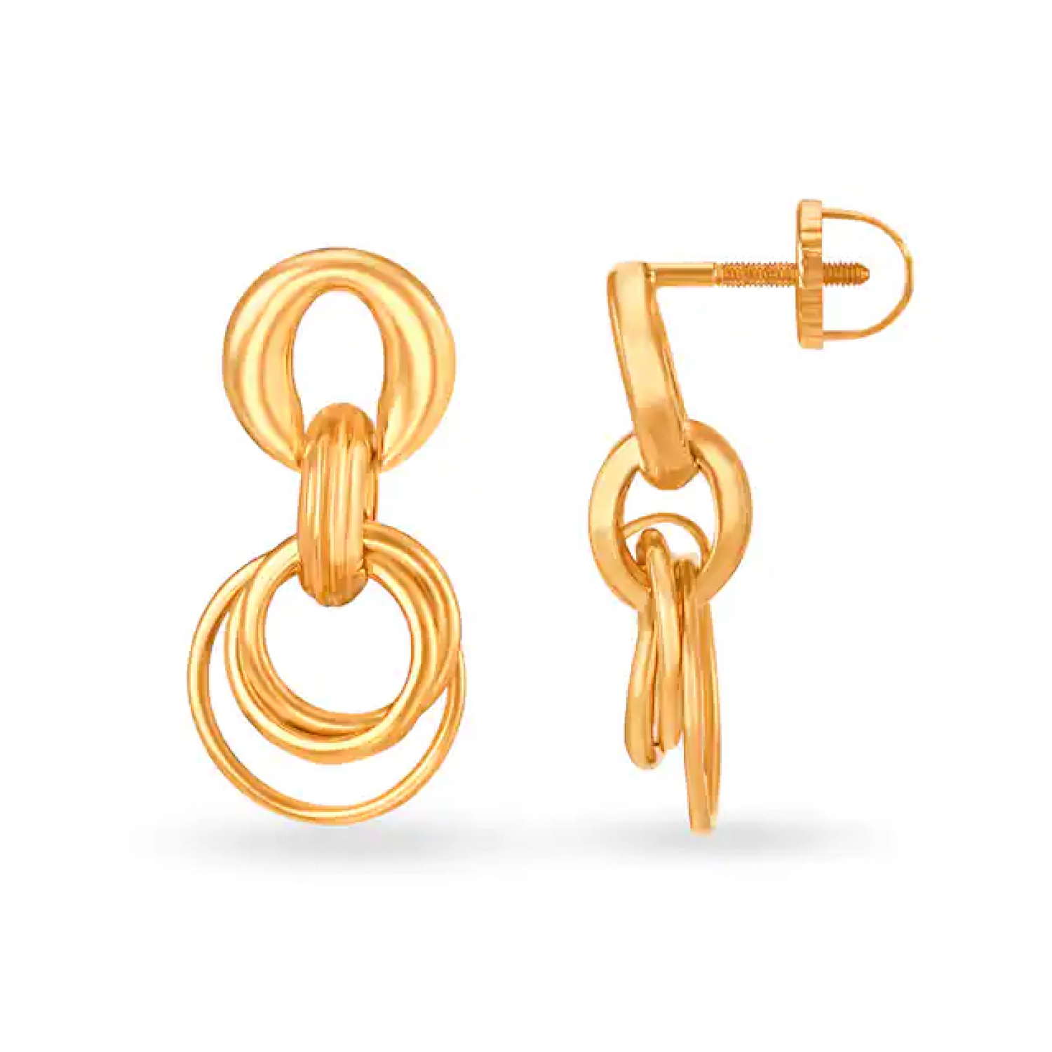 Fiona Fancy Drop Gold Earrings