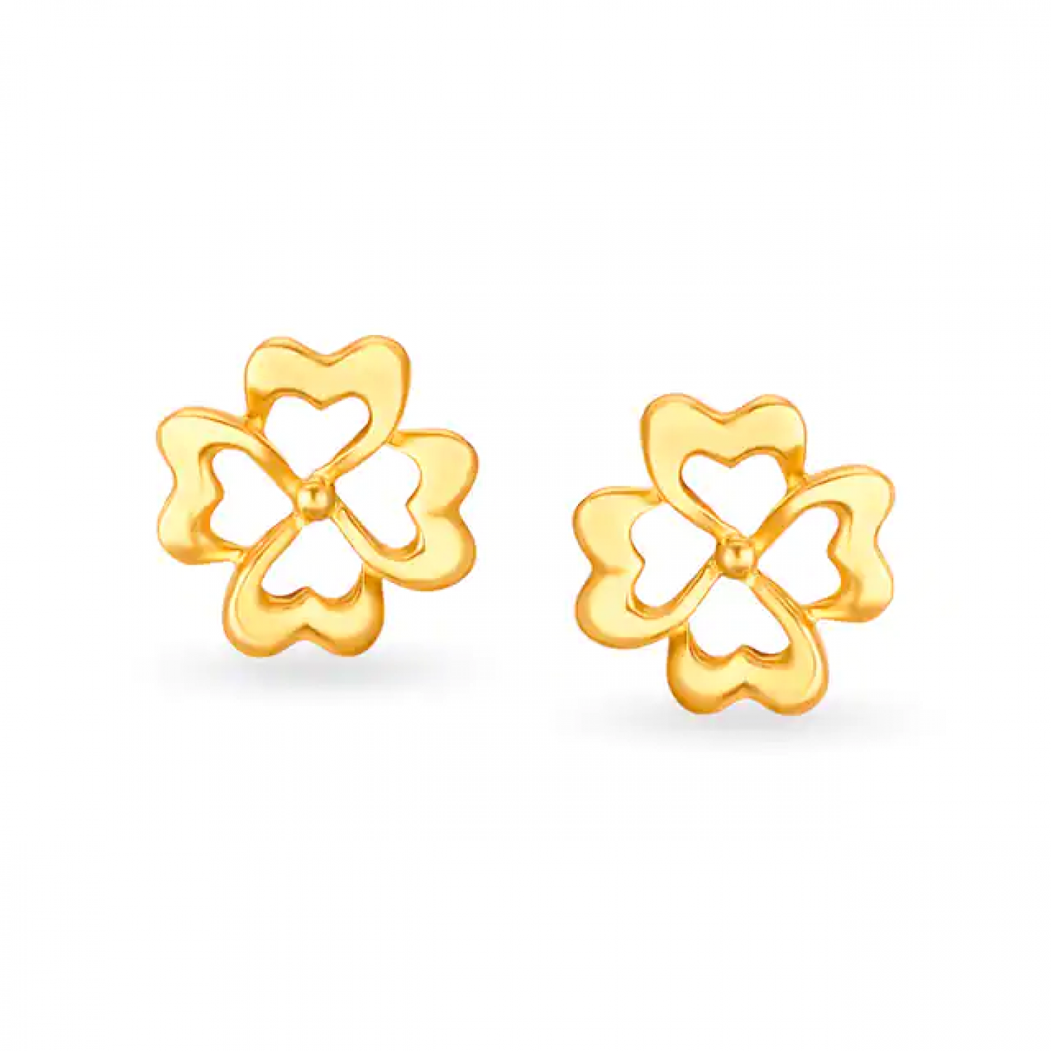Graceful Floral Gold Stud