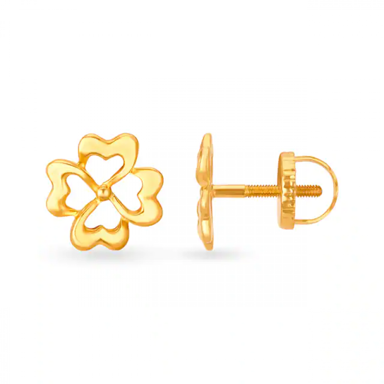 Graceful Floral Gold Stud